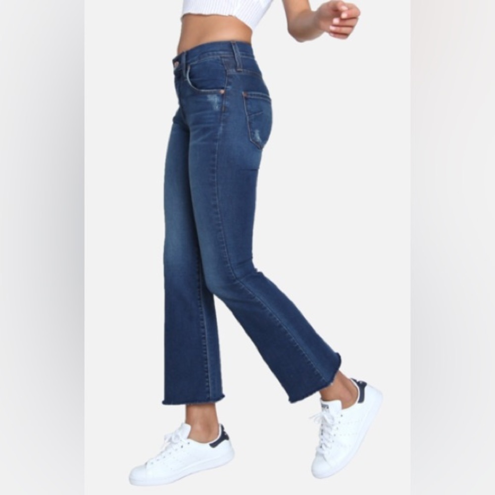 James jeans Kiki flare cropped jeans in victory wash